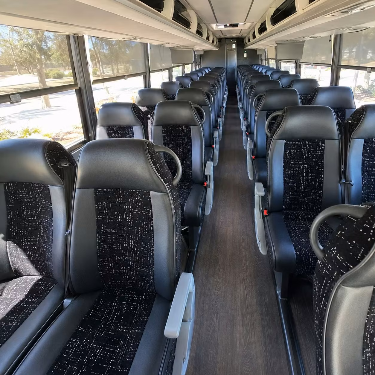 56 passenger charter bus interior